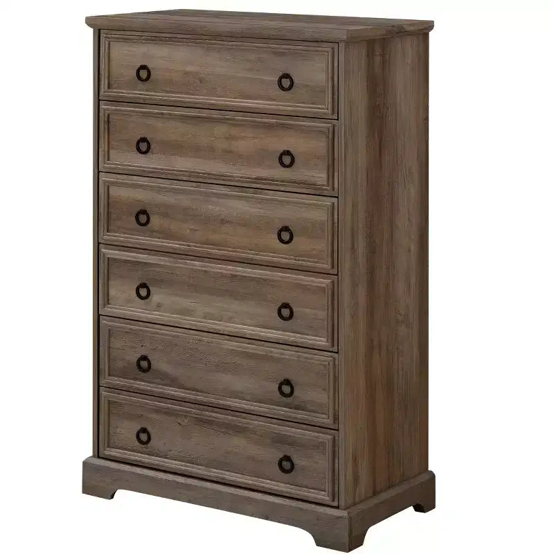 Commode haute 6 tiroirs Meuble de rangement pour dressing
