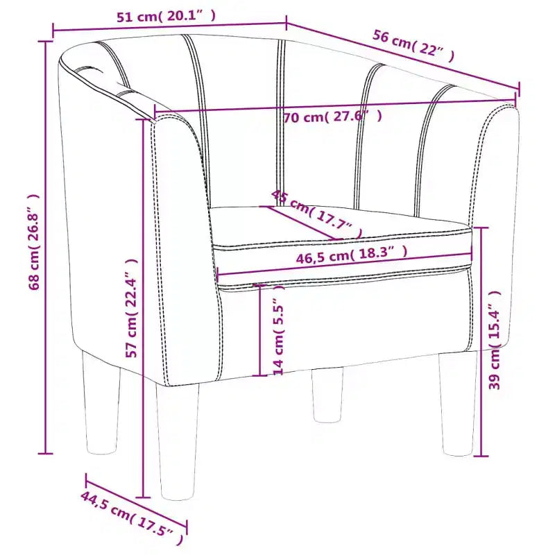 Fauteuil club moderne - Siège de salon élégant en similicuir