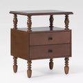 Walker Edison Easy Assembly Solid Wood 2-Drawer Spindle Nightstand