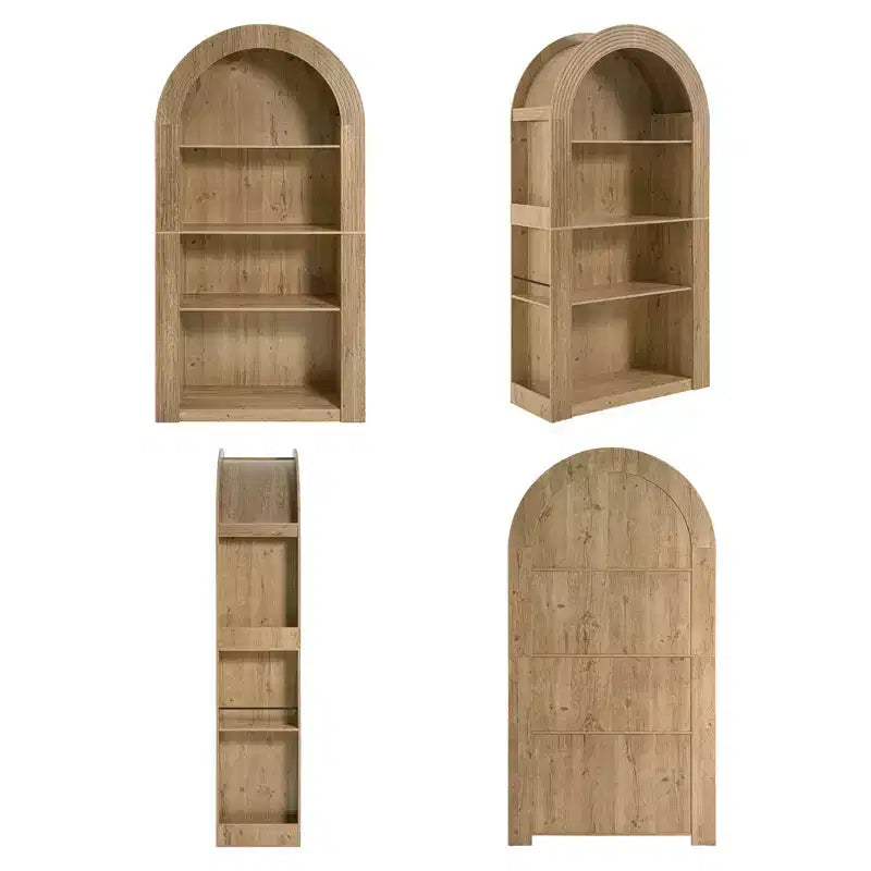 Étagère de présentation arquée à 4 niveaux style Mid-Century Modern
