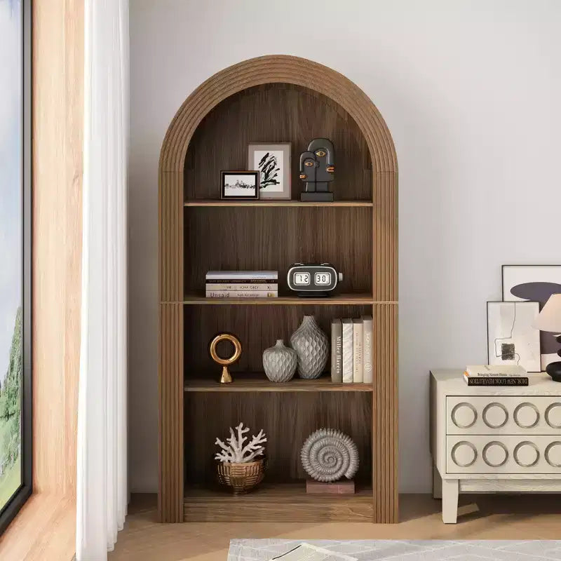 Étagère de présentation arquée à 4 niveaux style Mid-Century Modern