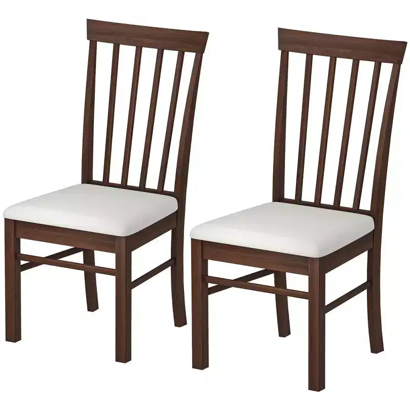 Chaises de salle à manger en bois Chaises de cuisine rembourrées de style rustique avec cadre en bois d'hévéa