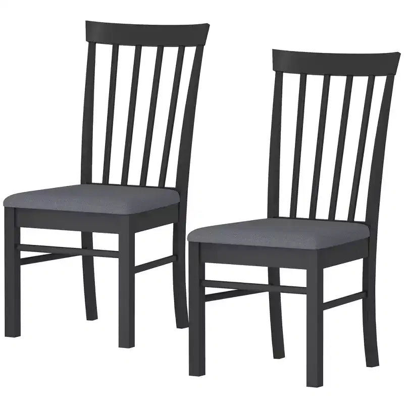 Chaises de salle à manger en bois Chaises de cuisine rembourrées de style rustique avec cadre en bois d'hévéa