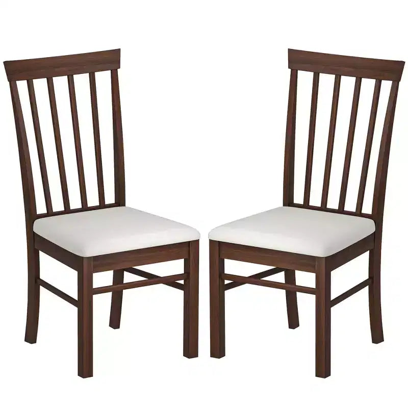 Chaises de salle à manger en bois Chaises de cuisine rembourrées de style rustique avec cadre en bois d'hévéa