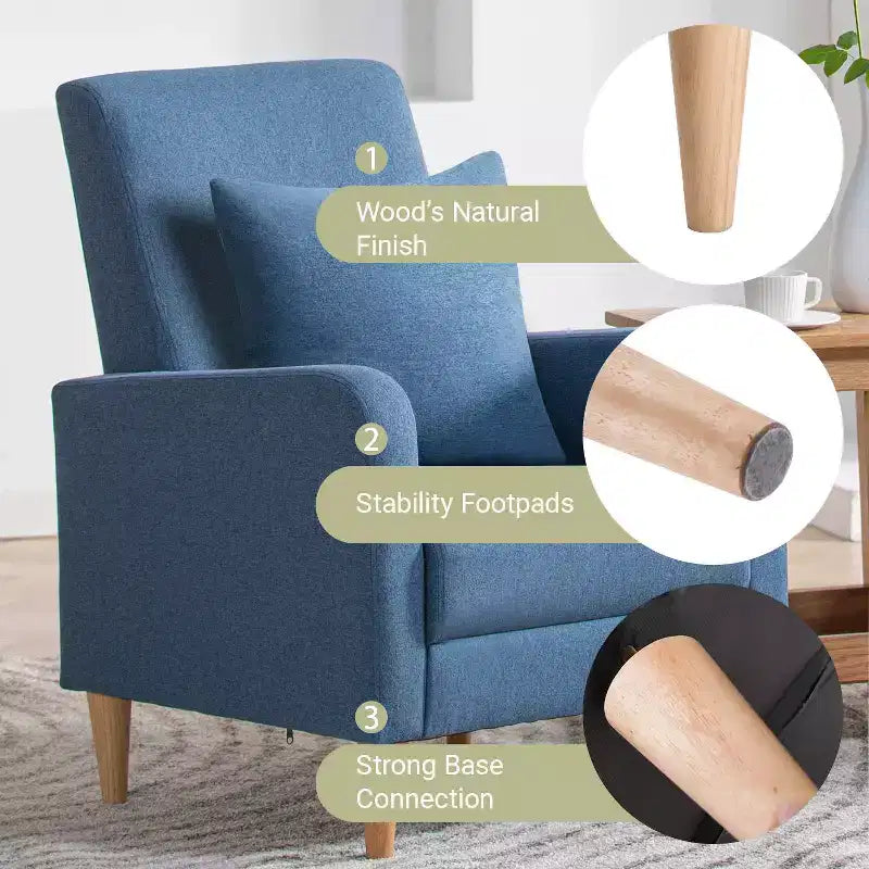 Fauteuil d'appoint en imitation peau de mouton avec oreiller, fauteuil confortable moderne