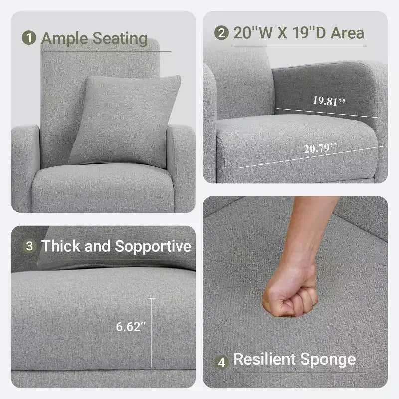 Fauteuil d'appoint en imitation peau de mouton avec oreiller, fauteuil confortable moderne