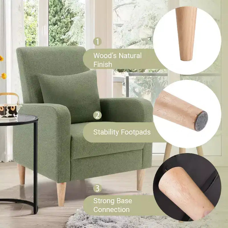 Fauteuil d'appoint en imitation peau de mouton avec oreiller, fauteuil confortable moderne