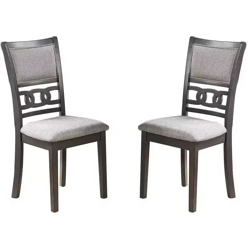Chaises de Salle à Manger Rembourrées Vintage Lot de 2, Chaises d'Appoint de Cuisine en Bois d'Hévéa Massif