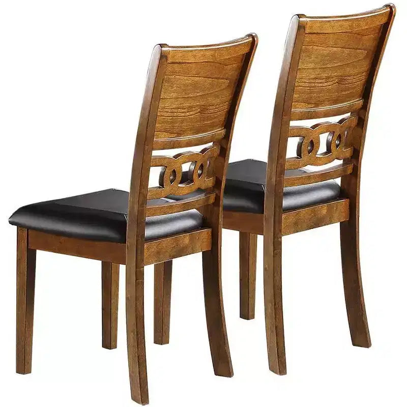 Chaises de Salle à Manger Rembourrées Vintage Lot de 2, Chaises d'Appoint de Cuisine en Bois d'Hévéa Massif