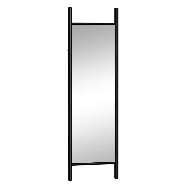 Miroir en bois massif noir encadré façon échelle