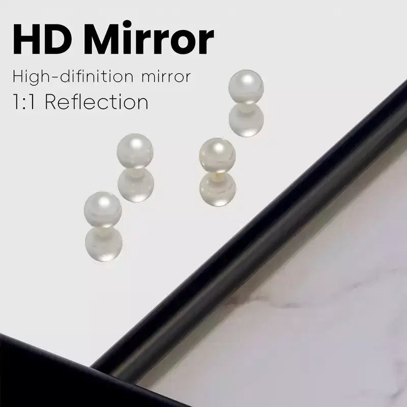 Miroir en bois massif noir encadré façon échelle