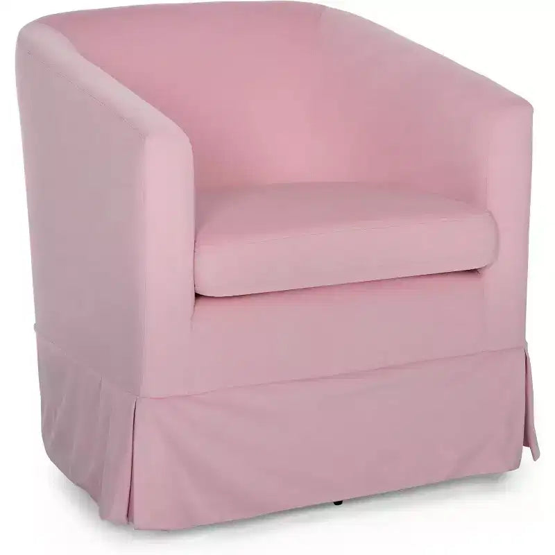 Fauteuil pivotant moderne, fauteuil d'appoint rembourré avec assise large et coussin élastique