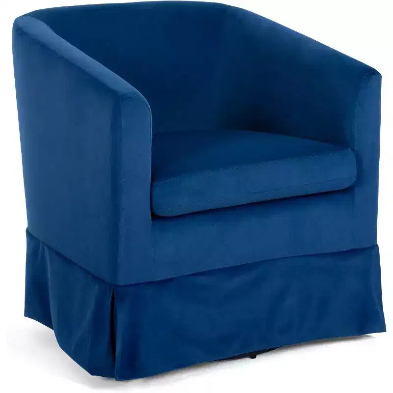 Fauteuil pivotant moderne, fauteuil d'appoint rembourré avec assise large et coussin élastique