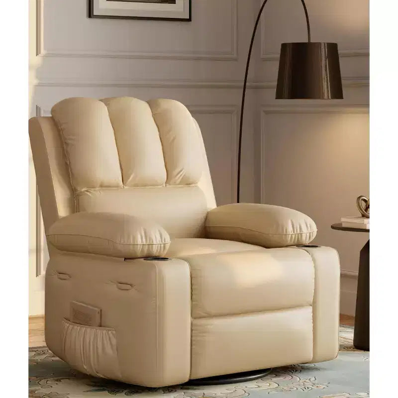 Grand fauteuil inclinable pour adultes en cuir PU, inclinable manuel, canapé en éponge épaisse