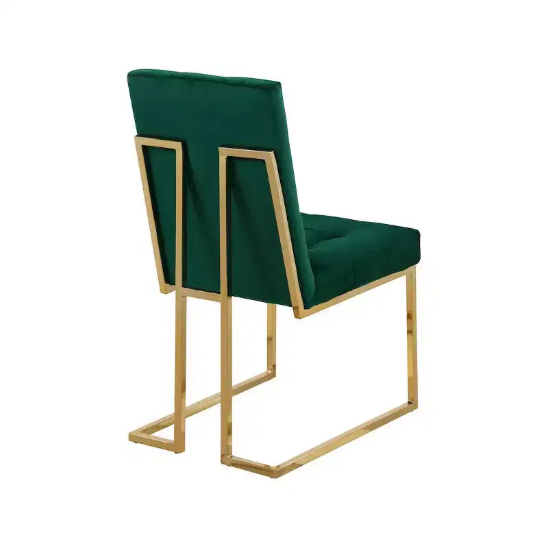 Chaise de salle à manger en velours, lot de 2