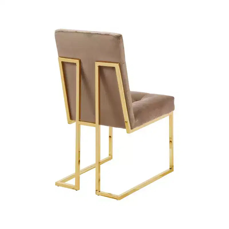 Chaise de salle à manger en velours, lot de 2