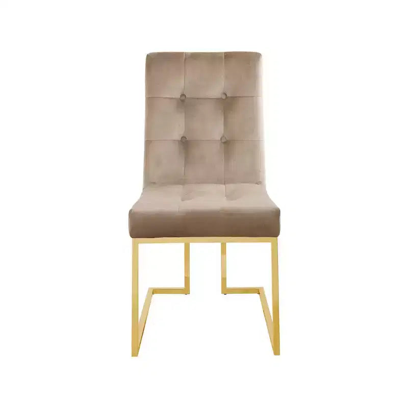 Chaise de salle à manger en velours, lot de 2