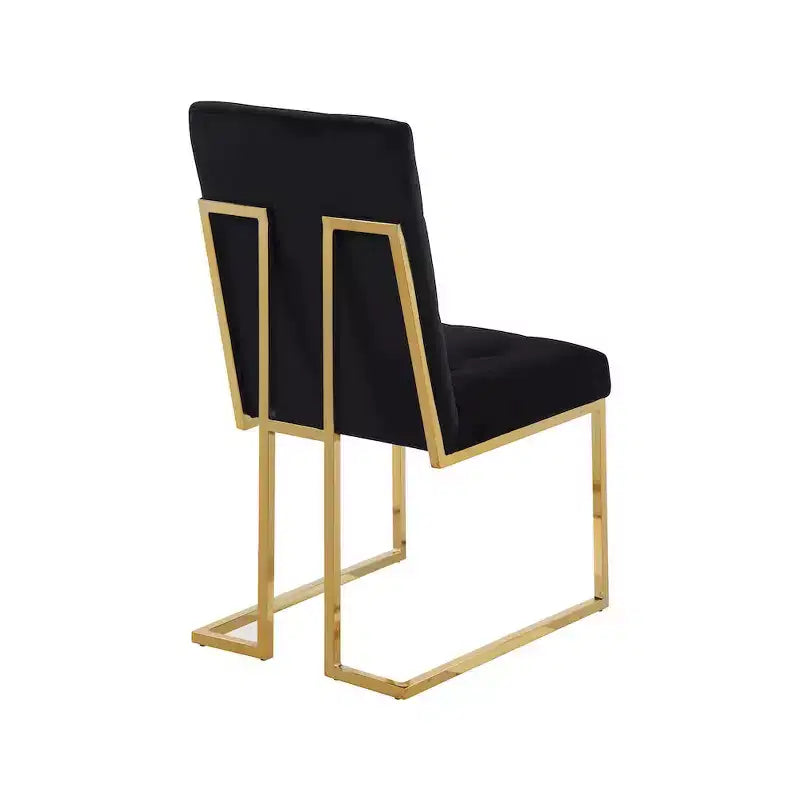 Chaise de salle à manger en velours, lot de 2
