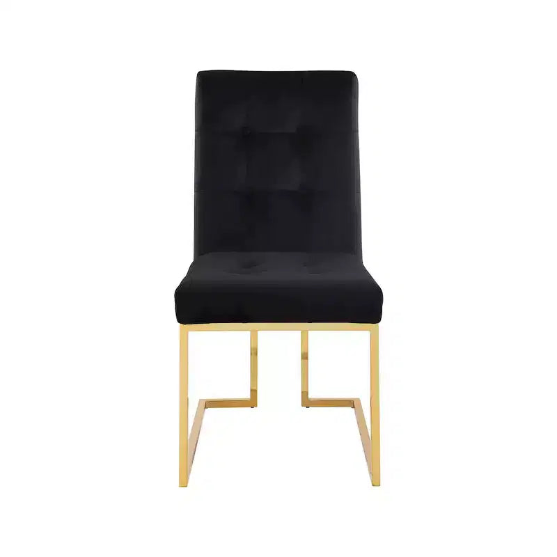 Chaise de salle à manger en velours, lot de 2