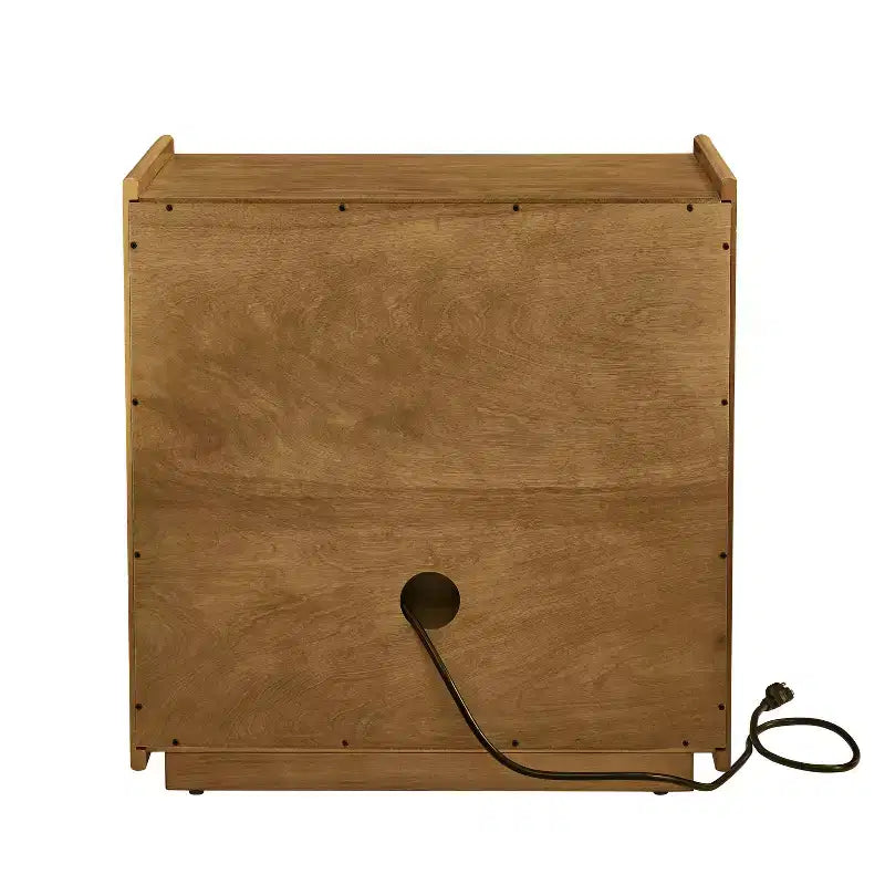 Table d'appoint avec 2 tiroirs, table de chevet moderne en bois pour chambre à coucher, table basse de canapé