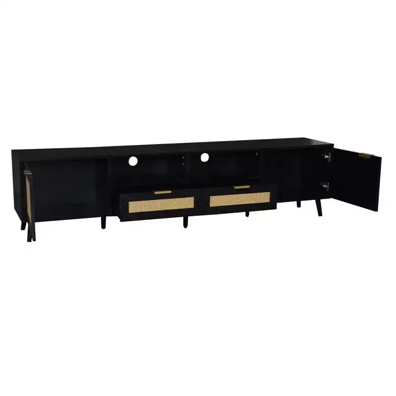 Meuble TV en rotin Meuble TV console de ferme Meuble TV centre de divertissement