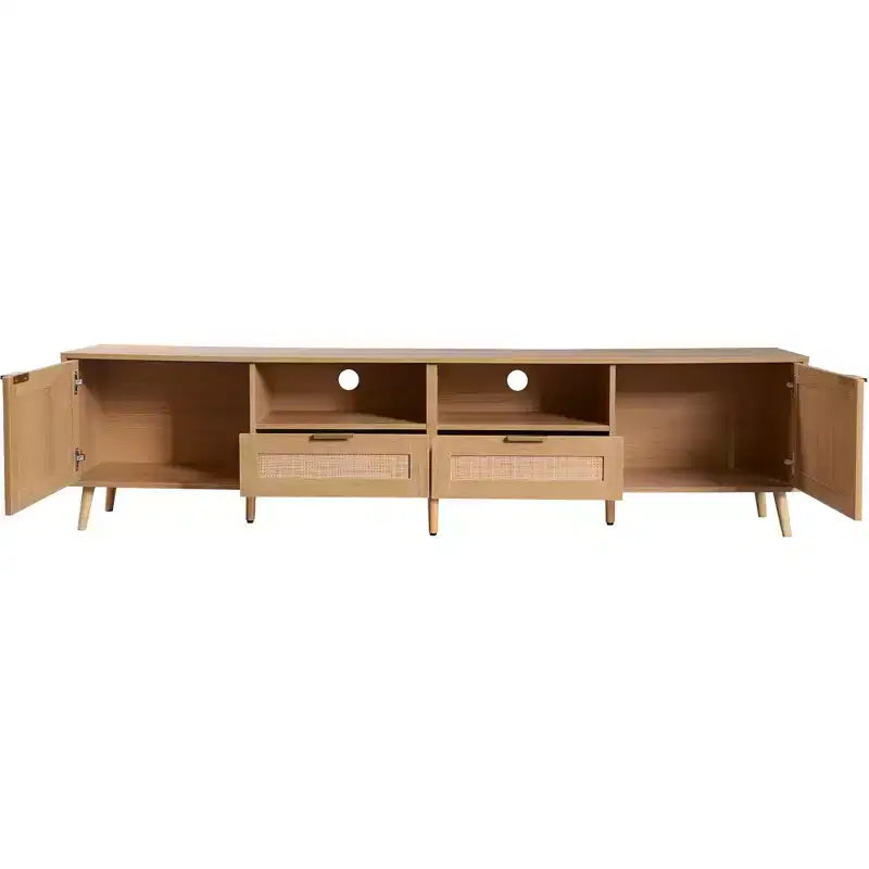 Meuble TV en rotin Meuble TV console de ferme Meuble TV centre de divertissement