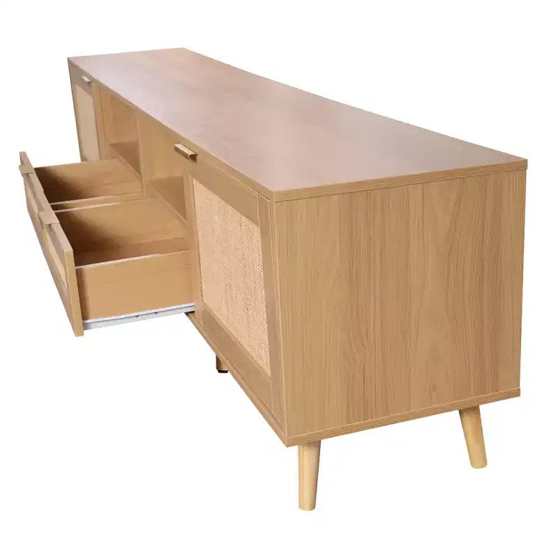 Meuble TV en rotin Meuble TV console de ferme Meuble TV centre de divertissement