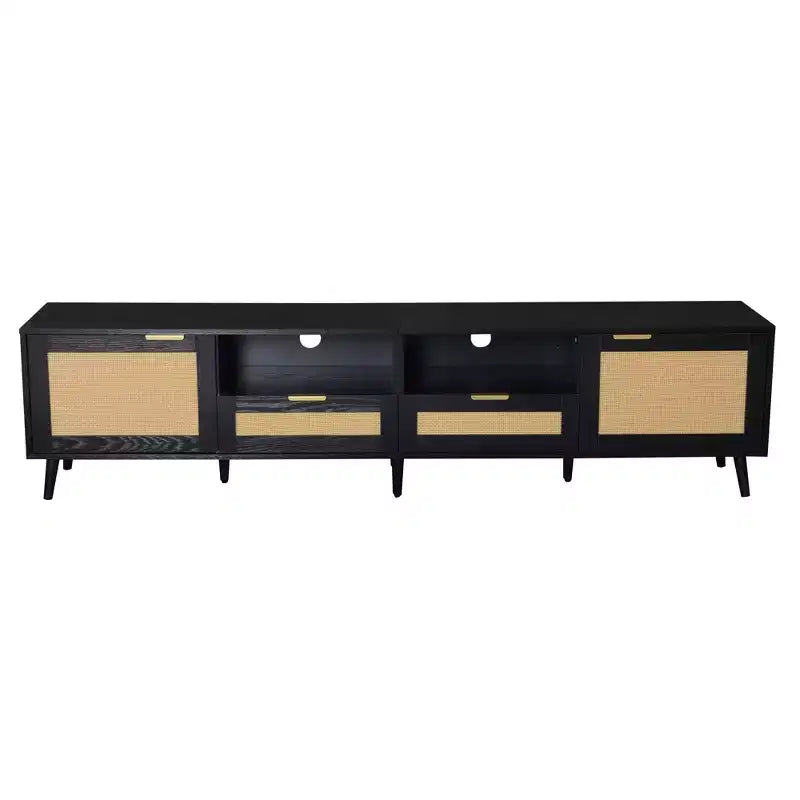 Meuble TV en rotin Meuble TV console de ferme Meuble TV centre de divertissement