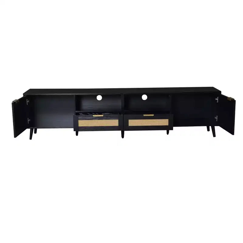 Meuble TV en rotin Meuble TV console de ferme Meuble TV centre de divertissement