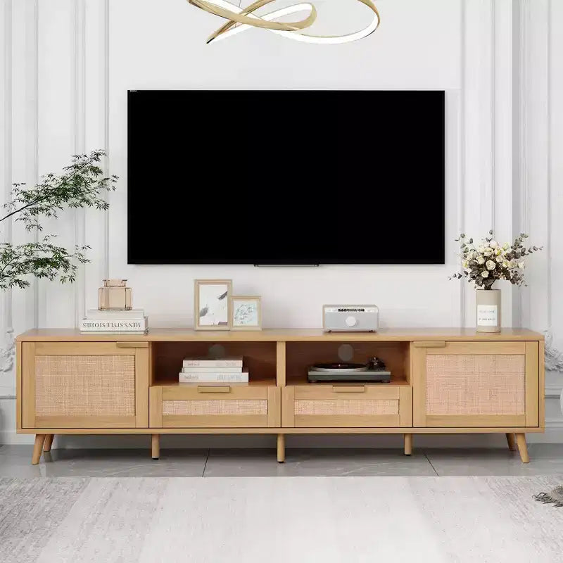 Meuble TV en rotin Meuble TV console de ferme Meuble TV centre de divertissement