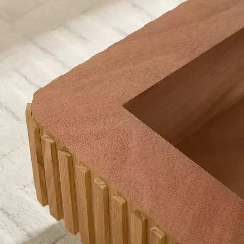 Table basse relevable, table basse de forme carrée, table basse de salon de forme tambour