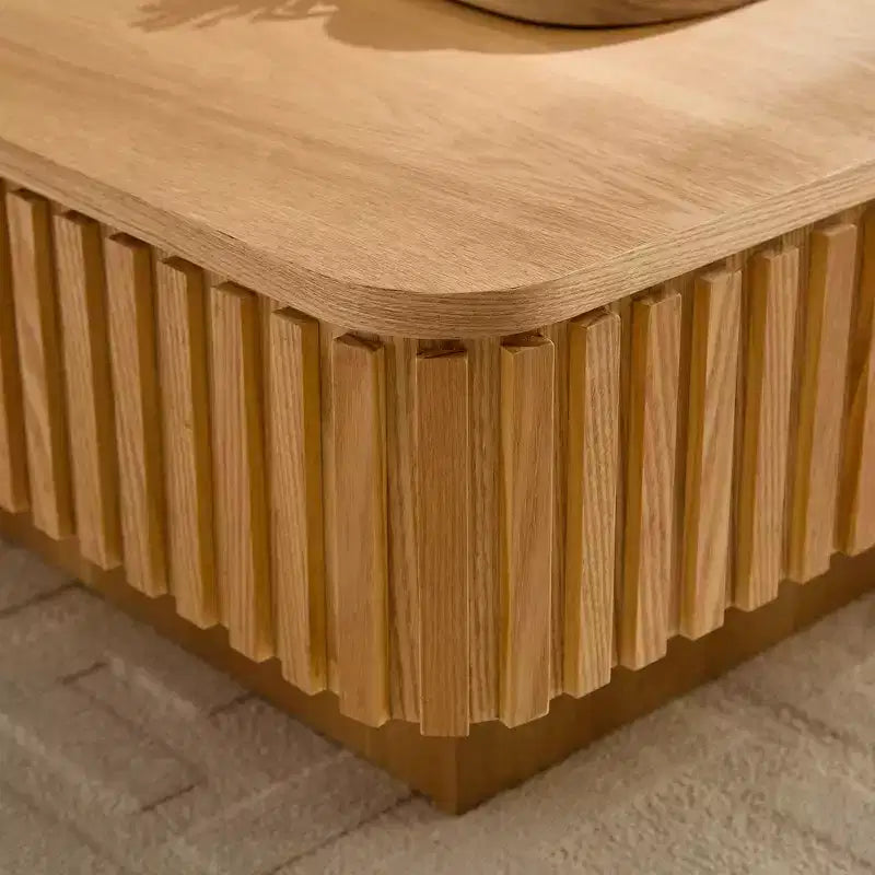 Table basse relevable, table basse de forme carrée, table basse de salon de forme tambour