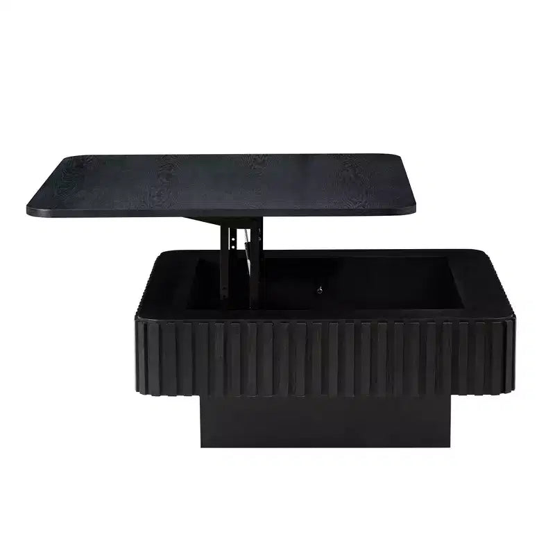 Table basse relevable, table basse de forme carrée, table basse de salon de forme tambour