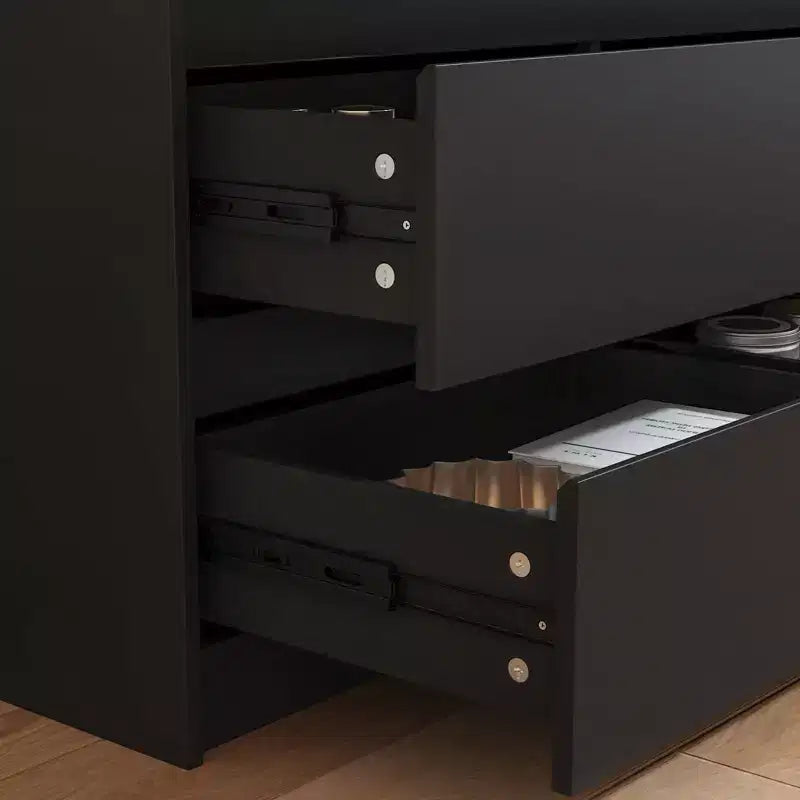 Commode minimaliste contemporaine à 9 tiroirs, rangement spacieux