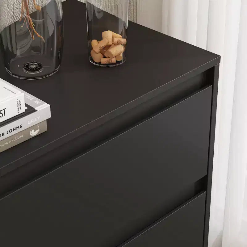 Commode minimaliste contemporaine à 9 tiroirs, rangement spacieux