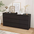 Commode minimaliste contemporaine à 9 tiroirs, rangement spacieux