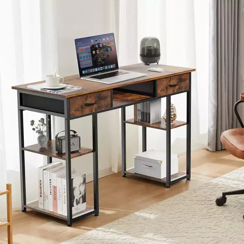 Bureau d'ordinateur avec rangement, petite table d'étude PC pour bureau à domicile