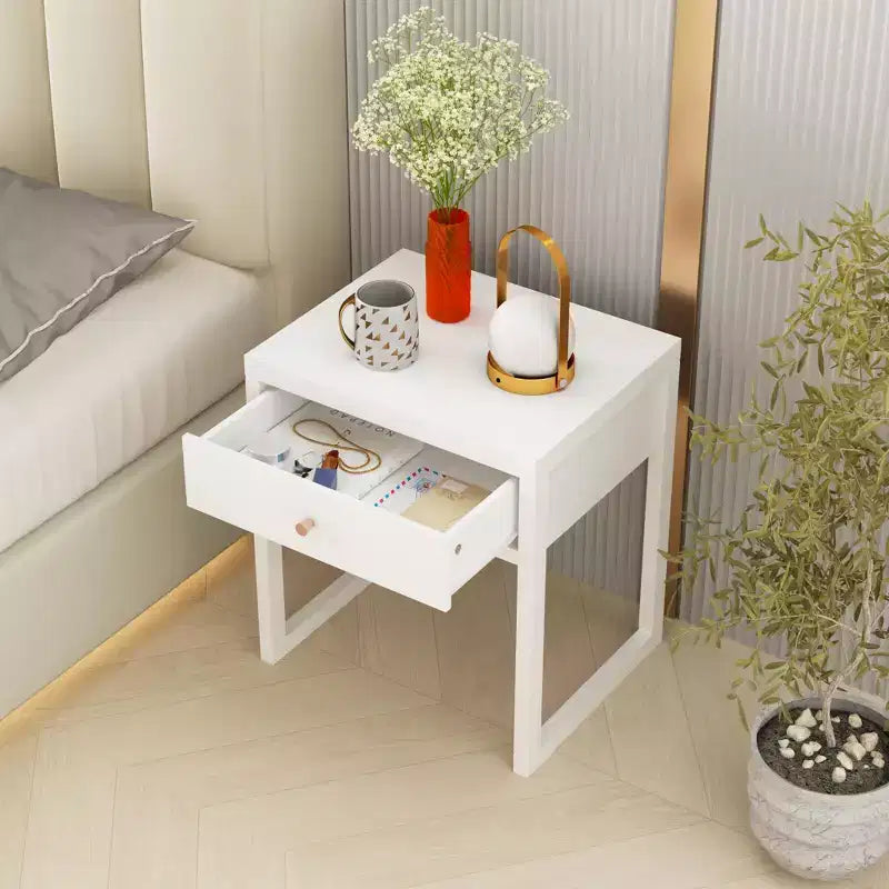 Table de chevet Table d'appoint minimaliste pour canapé Table d'appoint avec tiroir