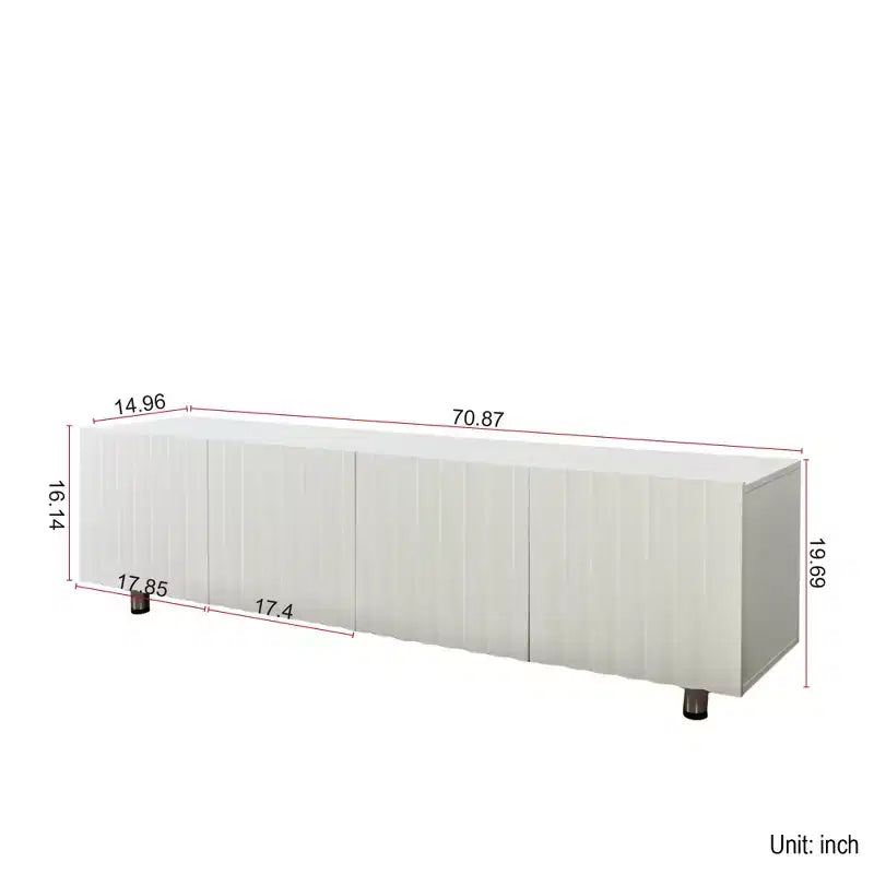 Meuble TV moderne avec 2 rangements et 2 tiroirs