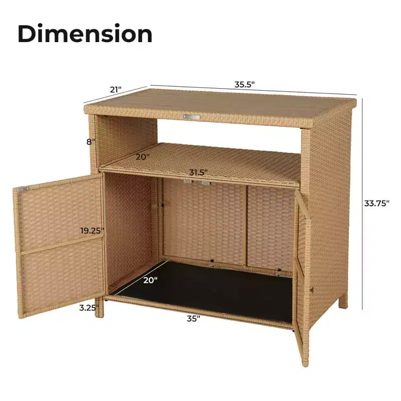 Buffet et console en osier
