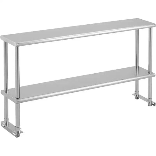 Acekool 60 NSF Stainless Steel Worktable - Commercial Prep Table with Casters & Backsplash for Kitchens