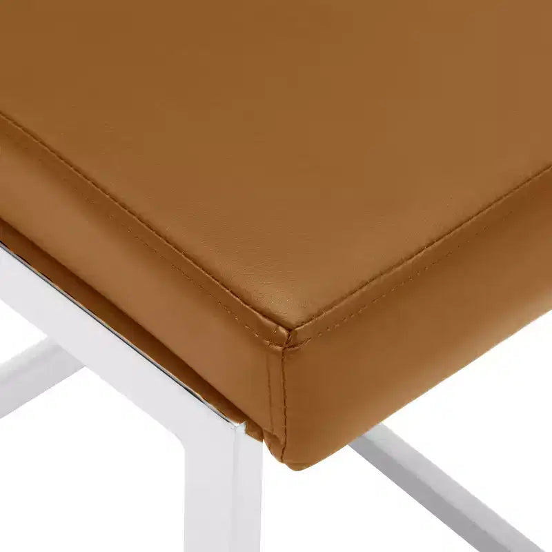 Tabourets de bar modernes en cuir PU sans accoudoirs Chaises de cuisine rembourrées