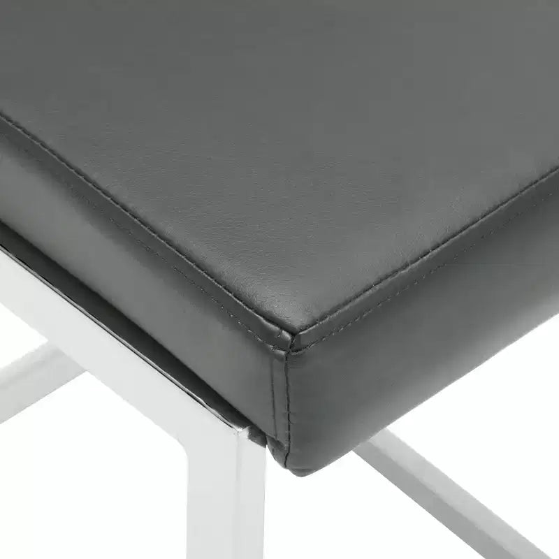 Tabourets de bar modernes en cuir PU sans accoudoirs Chaises de cuisine rembourrées