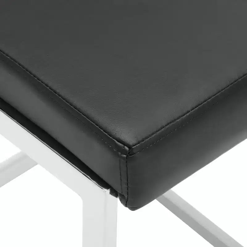 Tabourets de bar modernes en cuir PU sans accoudoirs Chaises de cuisine rembourrées