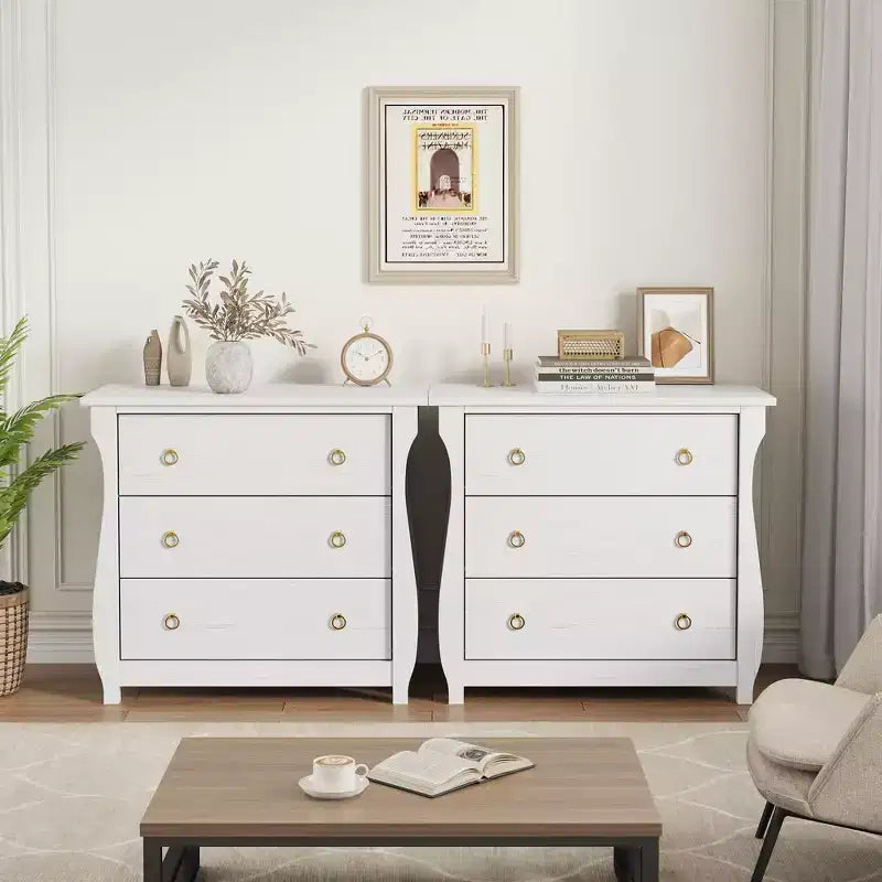 Commode à 3 tiroirs pour chambre à coucher, commode de rangement autonome en bois