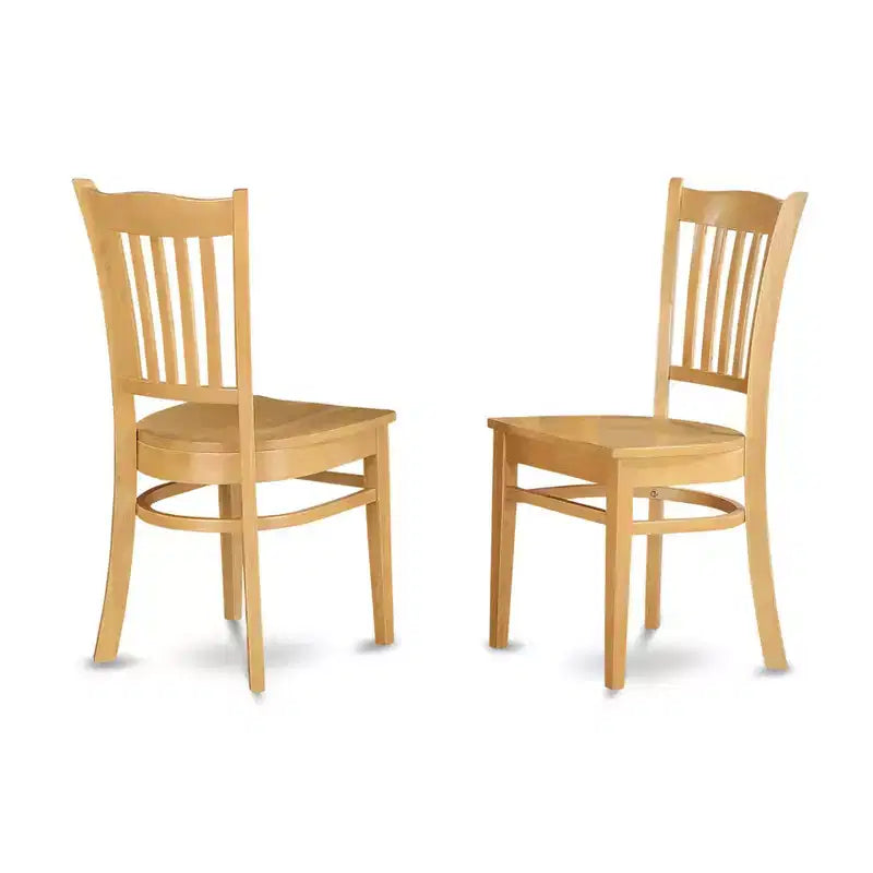Chaise de salle à manger « Sophistication » de banlieue avec siège en bois, lot de 2
