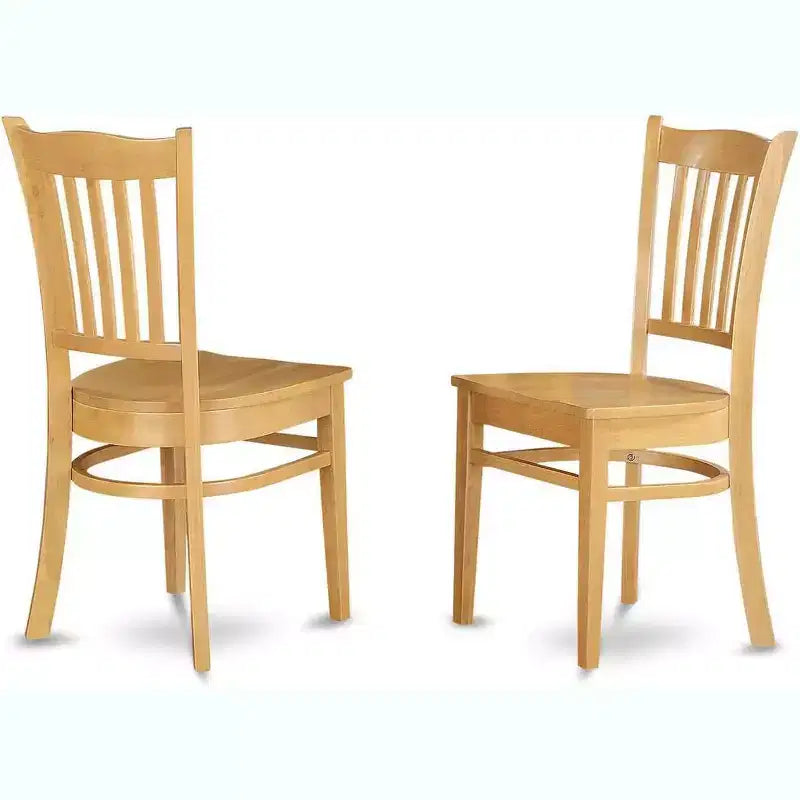 Chaise de salle à manger « Sophistication » de banlieue avec siège en bois, lot de 2
