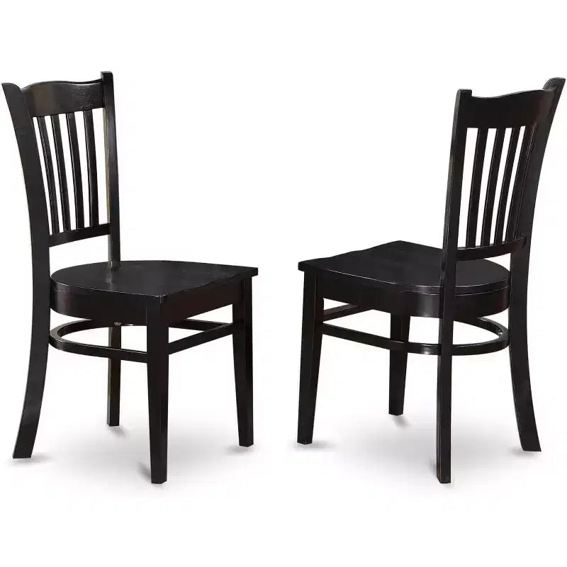 Chaise de salle à manger « Sophistication » de banlieue avec siège en bois, lot de 2