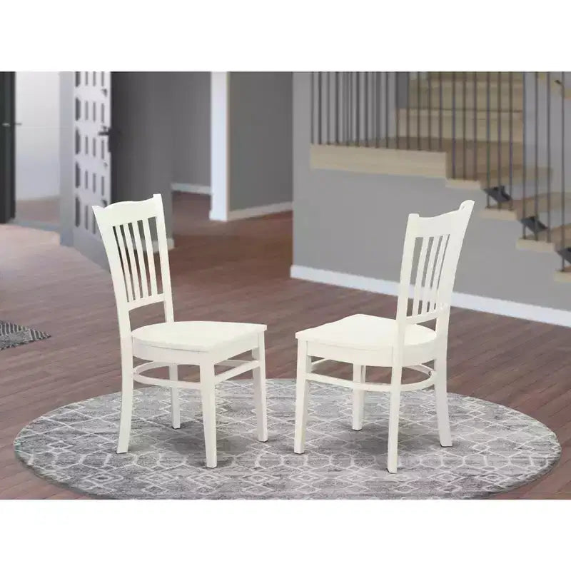 Chaise de salle à manger « Sophistication » de banlieue avec siège en bois, lot de 2