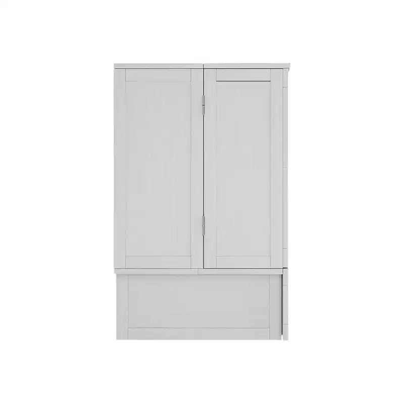 Keloyid Haimyy Solid Wood Frame Queen Murphy Bed Chest with Built-in Charger and Strong Drawer